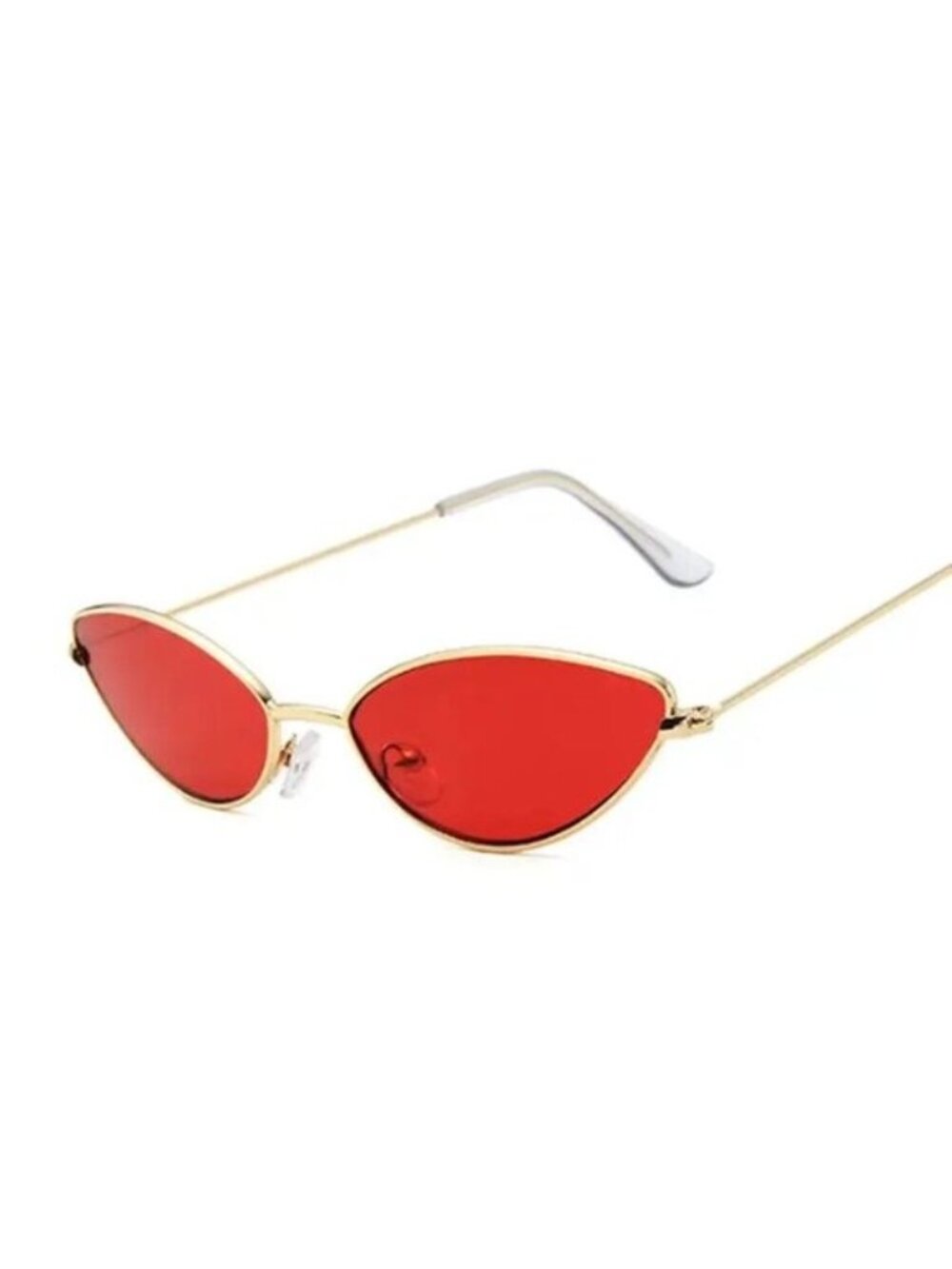 Sunglasses Cat Eye Vamp Red Rave Goth Sun Shades Trendy Stylish Edgy Fashion Fun - Picture 3 of 6